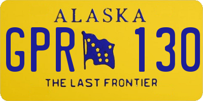 AK license plate GPR130