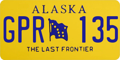 AK license plate GPR135