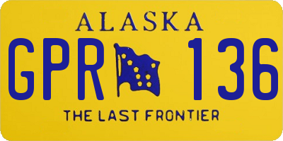 AK license plate GPR136
