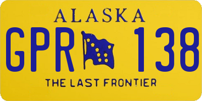 AK license plate GPR138