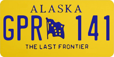 AK license plate GPR141
