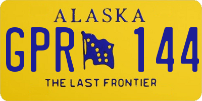 AK license plate GPR144