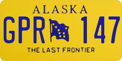 AK license plate GPR147