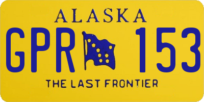 AK license plate GPR153