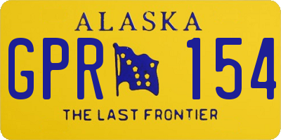 AK license plate GPR154