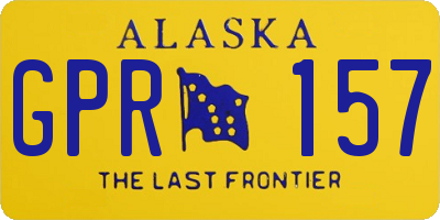 AK license plate GPR157