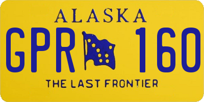 AK license plate GPR160
