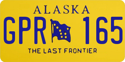AK license plate GPR165