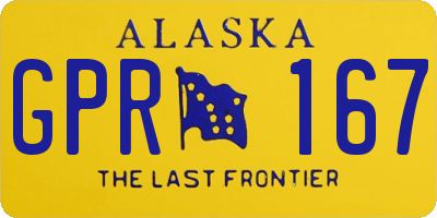 AK license plate GPR167