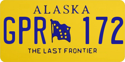 AK license plate GPR172