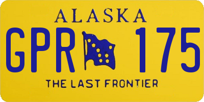 AK license plate GPR175