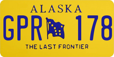 AK license plate GPR178