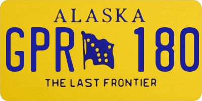 AK license plate GPR180