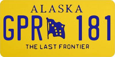 AK license plate GPR181