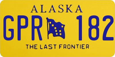 AK license plate GPR182