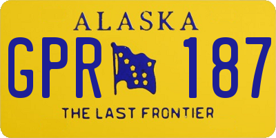 AK license plate GPR187