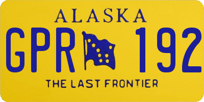 AK license plate GPR192