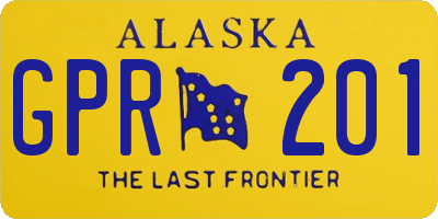 AK license plate GPR201
