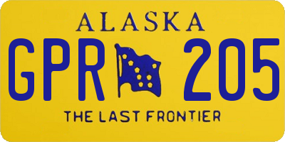 AK license plate GPR205