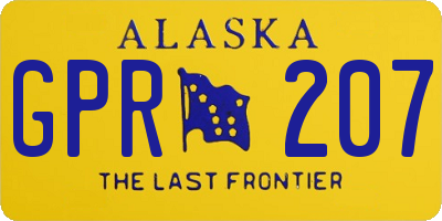 AK license plate GPR207