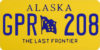 AK license plate GPR208