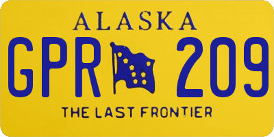AK license plate GPR209