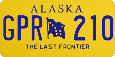 AK license plate GPR210