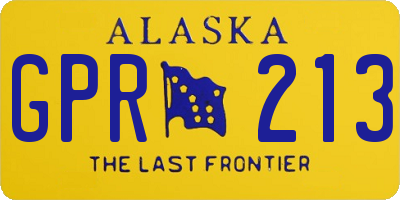 AK license plate GPR213