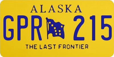 AK license plate GPR215