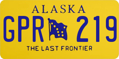 AK license plate GPR219