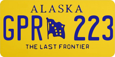 AK license plate GPR223