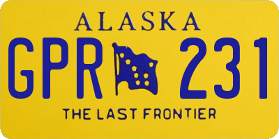 AK license plate GPR231