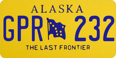 AK license plate GPR232