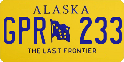 AK license plate GPR233