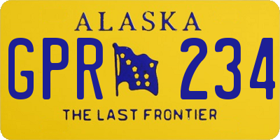 AK license plate GPR234