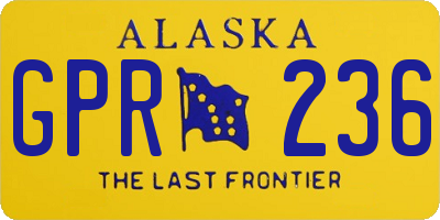 AK license plate GPR236