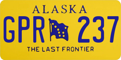AK license plate GPR237