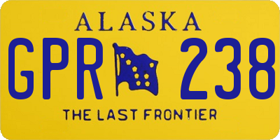 AK license plate GPR238
