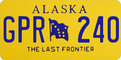 AK license plate GPR240