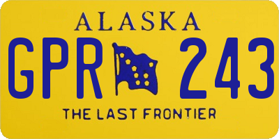 AK license plate GPR243