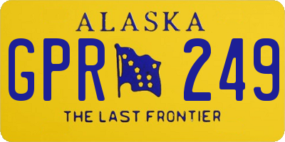 AK license plate GPR249