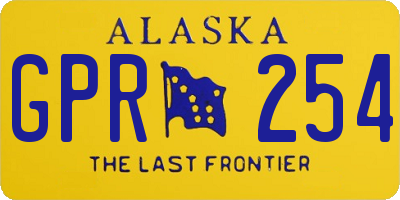 AK license plate GPR254