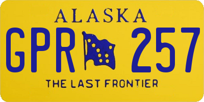 AK license plate GPR257