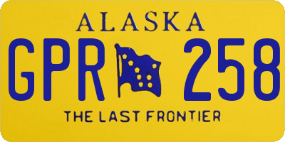 AK license plate GPR258