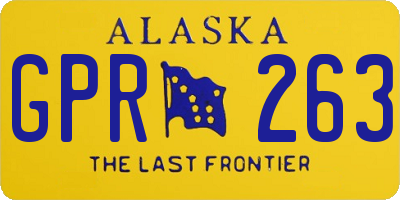 AK license plate GPR263