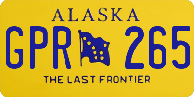 AK license plate GPR265