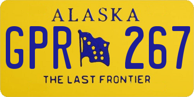 AK license plate GPR267