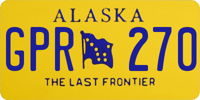 AK license plate GPR270