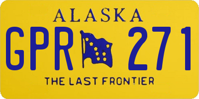 AK license plate GPR271