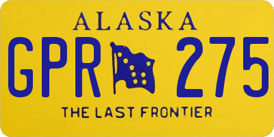 AK license plate GPR275